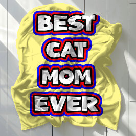 Bold Best Cat Mamma någonsin Typography Fleecefilt