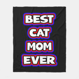 Bold Best Cat Mamma någonsin Typography Fleecefilt