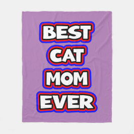 Bold Best Cat Mamma någonsin Typography Fleecefilt