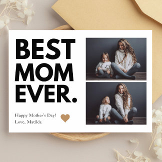 Bold Best Mamma någonsin Mors dag Multi-Photo Kort