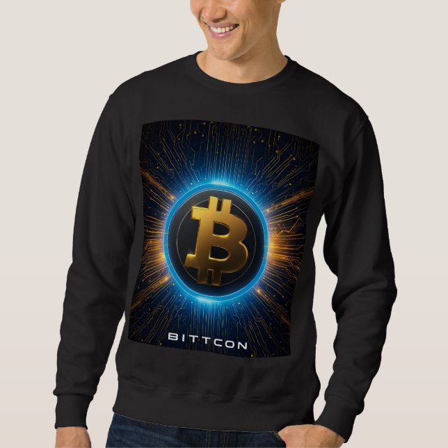 Bold Bitcoin Crypto Energy Sweatshirt (Framsida)