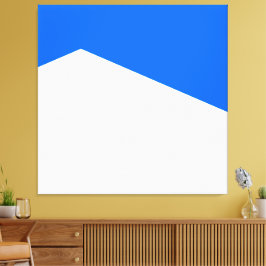 Bold, blå, blå, solljvit Geometrisk grafik Canvastryck