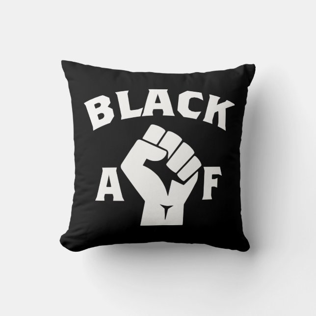 Bold Black AF Ord Art Fist Kudde (Framsida)