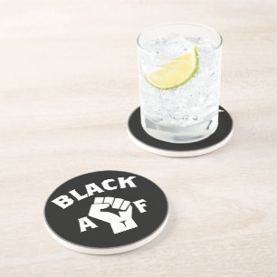 Bold Black AF Ord Art Fist Underlägg