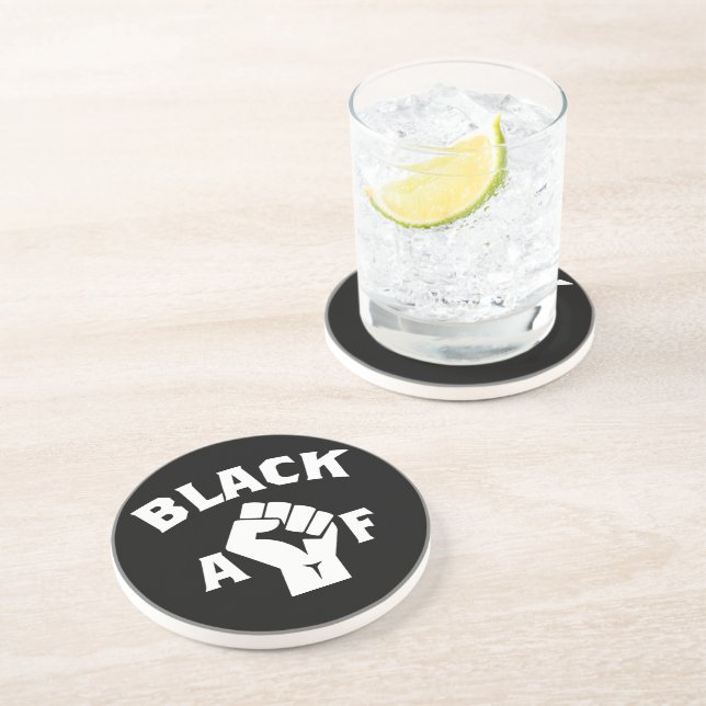 Bold Black AF Ord Art Fist Underlägg (Sidan)