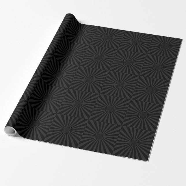 Bold Black and Charcol Burst Anpassa detta Presentpapper (Utrullad)