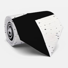 Bold Black and White Artistic Grid Neck Tie Slips