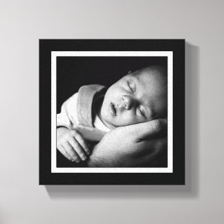 Bold Black and White Baby Mini Canvas