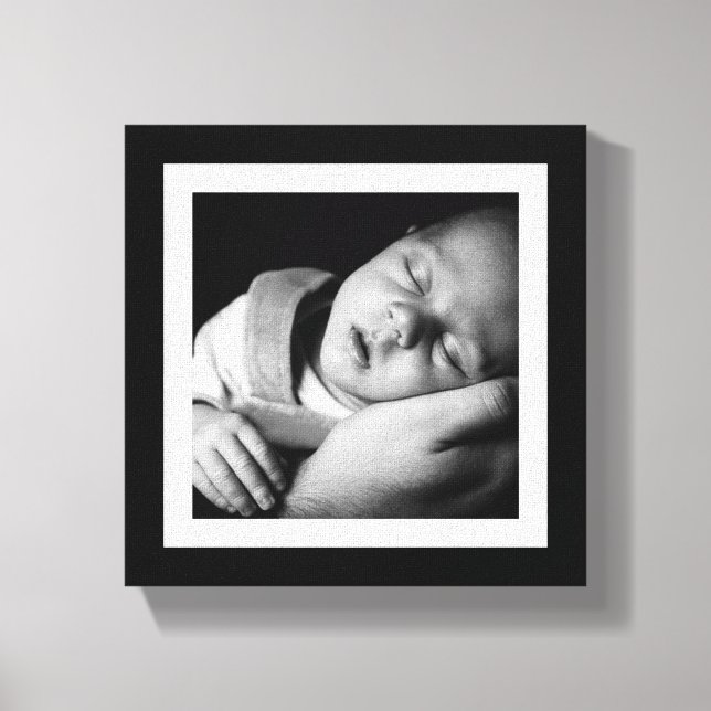 Bold Black and White Baby Mini Canvas (Framsida)