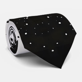 Bold Black and White Speckled Diamond Neck Tie Slips