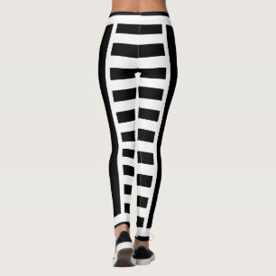 Bold Black and White Stripe Leggings
