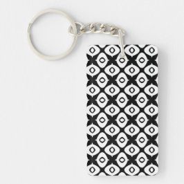 Bold Black and White Symmetrical Arabesque Pattern