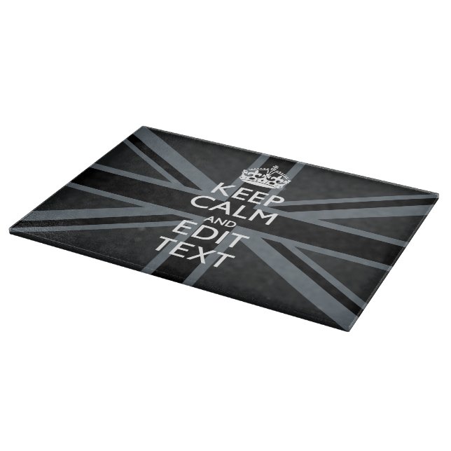 Bold Black Behålla Lugn Din textunion Jack (Hörn)