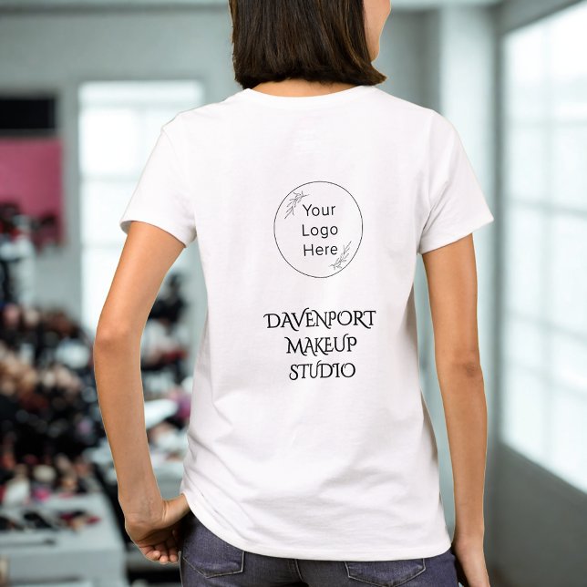 Bold Black Employee Name Business Logo T Shirt (Skapare uppladdad)