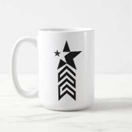 Bold Black Geometric Star Kaffemugg