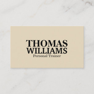 Bold Black och Grått Personal Trainer Visitkort