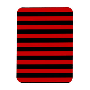 Bold Black och Red Rand Mönster Magnet