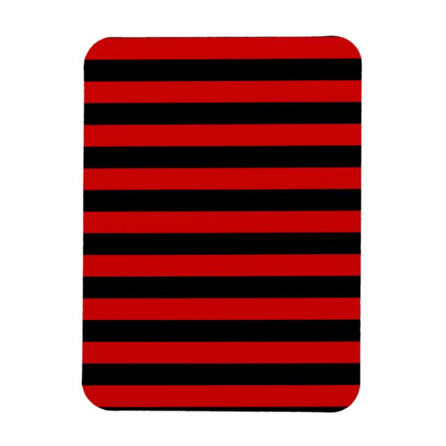 Bold Black och Red Rand Mönster Magnet (Vertikal)