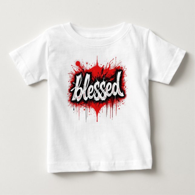 Bold Black & Red "Blzed" T-Shirt (Framsida)