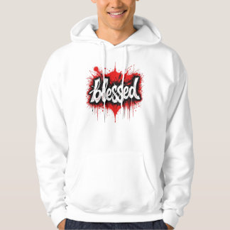 Bold Black & Red "Blzed" T-Shirt Hoodie