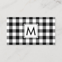 Bold Black White Buffalo Play Mönster Monogram