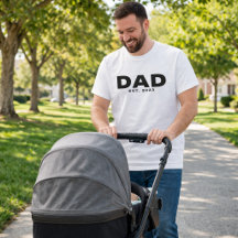 Bold Black White Dad Established T-Shirt