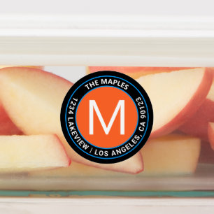 Bold Black White-Orange Blå vattentäta, vattentäta Klistermärke