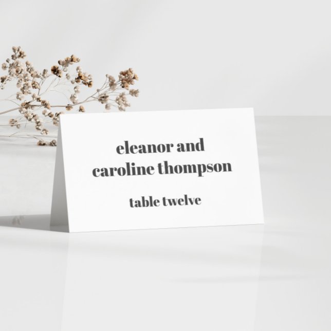 Bold Black White Retro Personligt bröllp-montering Bordsnummer (Skapare uppladdad)