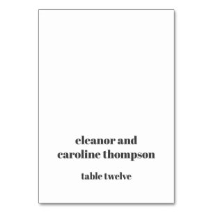 Bold Black White Retro Personligt bröllp-montering Bordsnummer