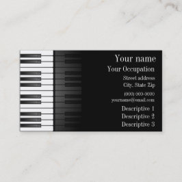 Bold Black White Tangentbord Design-Affärskort Visitkort