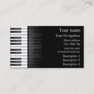 Bold Black White Tangentbord Design-Affärskort Visitkort