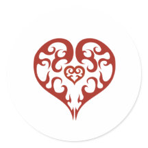 Bold Blasing Fire Red Heart-design