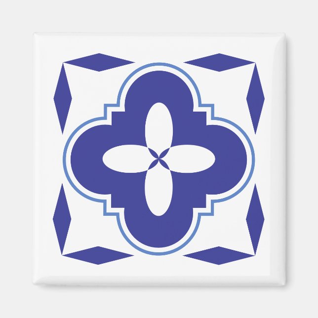 Bold blue azulejo magnet (Framsidan)