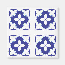 Bold blue azulejo