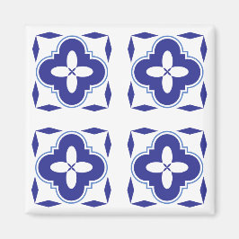 Bold blue azulejo magnet