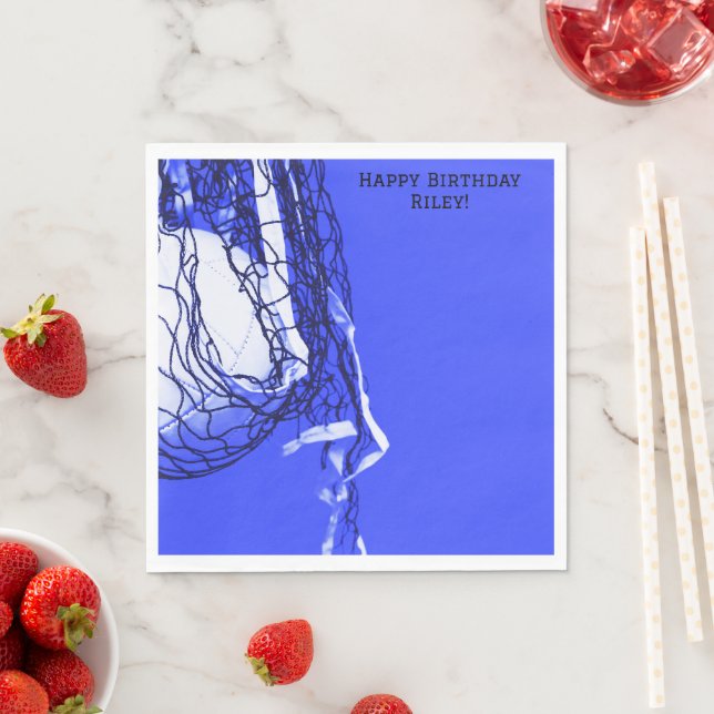 Bold Blue Birthday Net och Volleyball Pappersservett (Insitu)