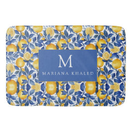 Bold Blue Italiano Positano Lemon Badrumsmatta