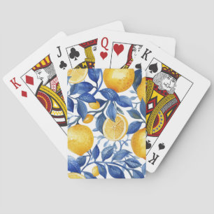 Bold Blue Italiano Positano Lemon Casinokort
