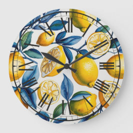 Bold Blue Italiano Positano Lemon Stor Klocka