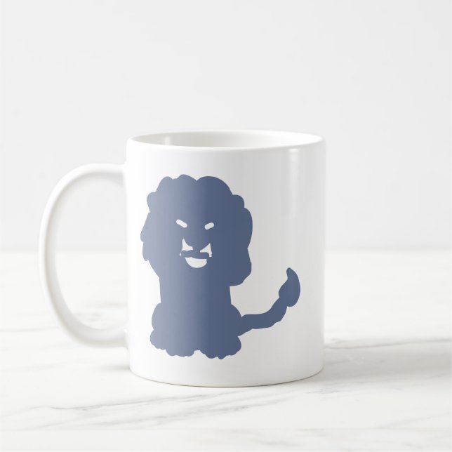 Bold Blue Leo Silhouette Coffee Mug Kaffemugg (Vänster)