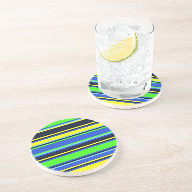 Bold Blue, Lime och stripe-Gult Underlägg (Sidan)