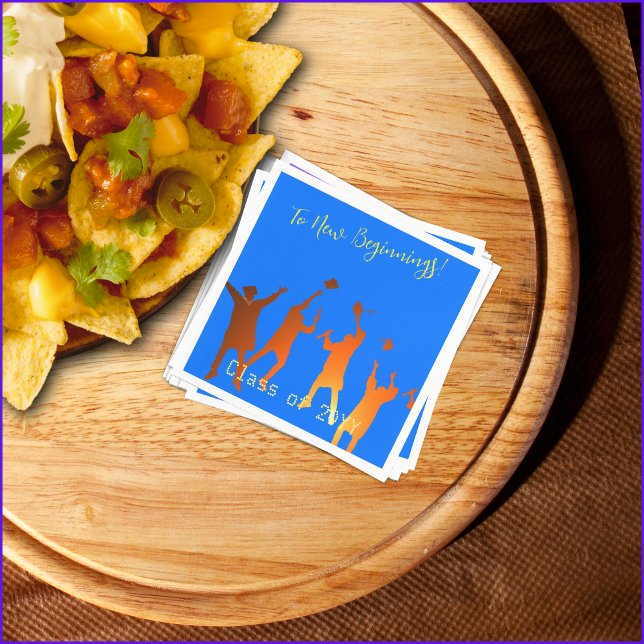 Bold Blue Modern Tech Studenten Pappersservett (Skapare uppladdad)