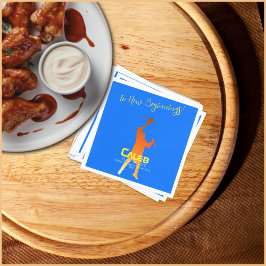 Bold Blue Modern Tech Studenten Pappersservett