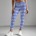 Bold Blue White Batik Circle Block Print Abstrakt Leggings<br><div class="desc">Den här roligt stamcirkelformade cirkelformningen skapades med bilder från att stämpla mitt handkarvade frimärke digitalt överlagrad på en elektrisk blå abstrakt på vit bakgrund för att skapa en verkligt unik design som framkallar utseendet av batikväv för blockutskrift.</div>