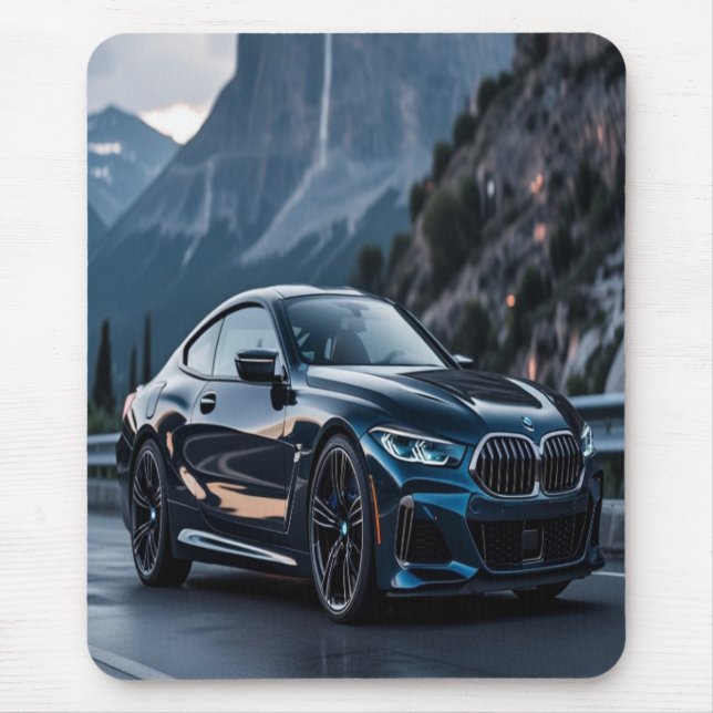 Bold BMW Dream Car Design - Sleek Luxury för Auto Musmatta (Framsidan)