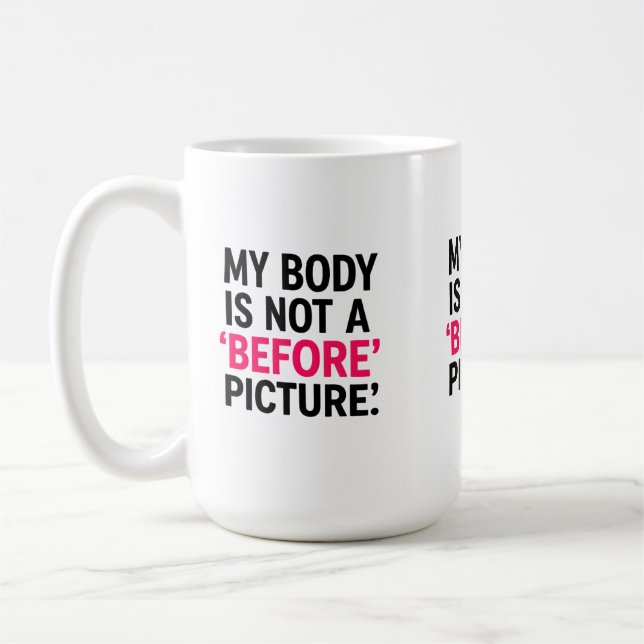 Bold Body Positivity Text Graphic – “My Body Is No Kaffemugg (Vänster)