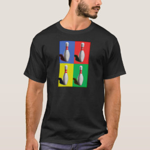 Bold Bowling Stift, Pop Art Design T Shirt