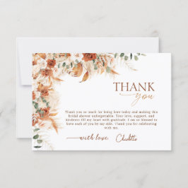 Bold Bright Boho Terracotta Bridal Shower Tack Kort