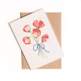 Bold Bright Bunch Flowers Kärlek Du Card Helgkort