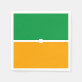 Bold Bright Grönt Vit Gult Orange Färg Block Pappersservett